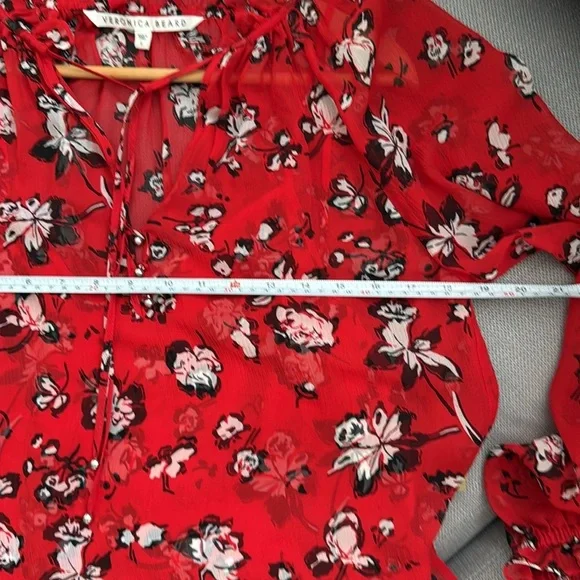 VERONICA BEARD Floral Silk Top, Size 6 - Picture 14 of 16